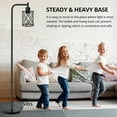 thumbnail image 6 of Industrial Floor Lamp with Metal Shade, Black Farmhouse Floor Lamp Including 6W 2700K Edison Bulb, Standing Lamp for Living Room, Tall Pole Lamp for Bedroom, Office, Black, 67", No Dimmer, 6 of 14