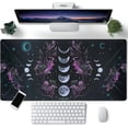 thumbnail image 1 of Lofi Cat Desk Mat Dark Green Plant Books Desk Pad Black Cat Aesthetic Anime Big Mouse Pad Large Gaming Mousepad XL Cool Keyboard Pad Deskmat Laptop Computer Mouse Mat 31.5X 15.7in, 1 of 5