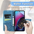 thumbnail image 4 of Compatible with Motorola Moto G Stylus 5G 2022 Wallet Case for Women, Leather Flip Folio with Kickstand Magnetic and Card Holder Protective Case for Moto G Stylus 5G 2022 Butterfly Blue SD, 4 of 6