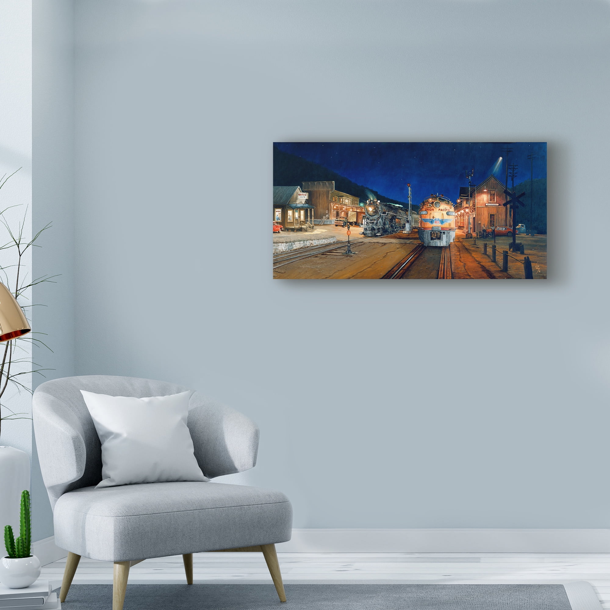 Trademark Fine Art 'Supper At Rosies' Canvas Art by Les Ray