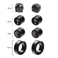thumbnail image 3 of Airokiy 4 Pair Earrings Black Stainless Steel Earrings, Cubic Zirconia Fake Stud Earrings for Men Hypoallergenic, 3 of 5