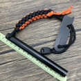 thumbnail image 3 of Arrancador de fuego Sincero con varilla de ferrocarril perforada acero mango de cordón de Paracord percutor y silbato para kits de supervivencia de emergencia senderismo camping, 3 of 5