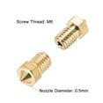 thumbnail image 3 of Boquilla de impresora 3D de 0.5mm, adecuada para cabezal de extrusión V6, para filamento de 1.75mm, latón, 2 piezas, 3 of 4