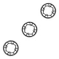 thumbnail image 1 of Ruiboury 1/2/3/5 Anneaux de Chaîne Ronds Pièces Vélo 104BCD Roue de Chaîne Noir 42T 3 Pcs, 1 of 1