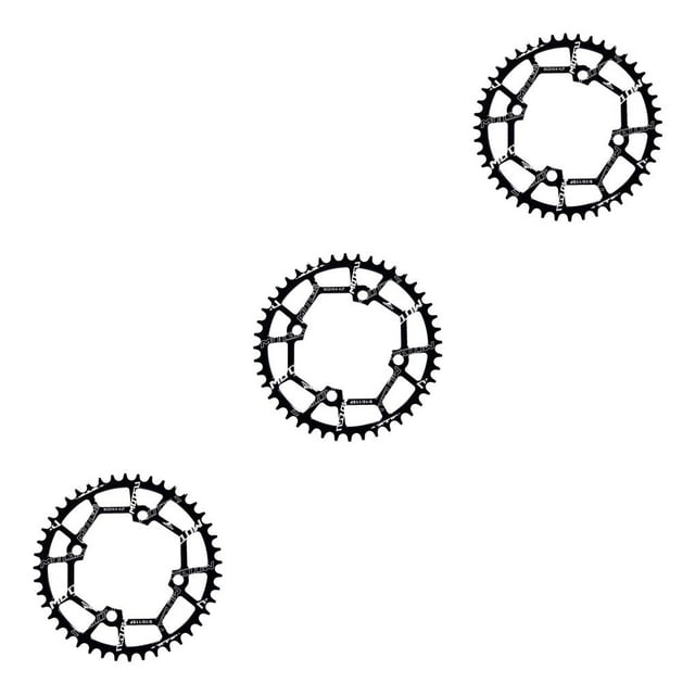 Ruiboury 1/2/3/5 Anneaux de Chaîne Ronds Pièces Vélo 104BCD Roue de Chaîne Noir 42T 3 Pcs