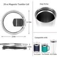 thumbnail image 3 of Tapa Magnética De Vaso Magnético De 30 oz , Bloque De Repuesto Deslizante Compatible Con 20/Rambler YETI O De Café Rtic De Estilo Antiguo , A Prueba De Derrames, 3 of 4