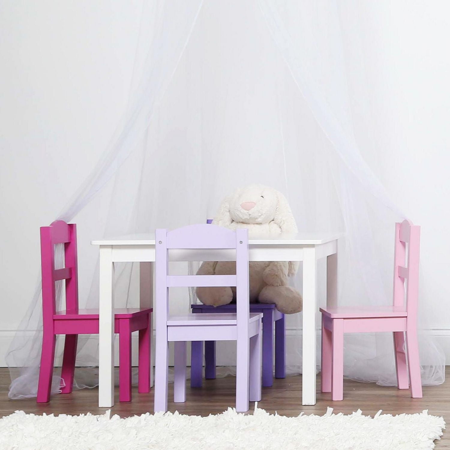 Humble Crew Kids Table and Chair Set (4 Chairs Included)