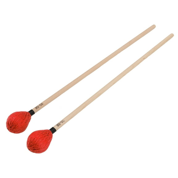 1 Pair Marimba Mallets Medium Hard Yarn Head with Maple Handle for Percussion Playing MQ‑06