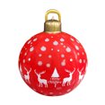 thumbnail image 2 of Light Up PVC Inflatable Christmas Ball,24 Inch Large Outdoor Decorated Ball Outdoor Christmas Decorations,New Years Christmas Ornaments with Light,Remote for Yard & Pool Decorations (Red) (Red) (red), 2 of 6