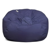 Big Joe Classic Kids Bean Bag Chair, 2 ft Round, Navy, Easy-Clean SmartMax Fabric, Refillable with Built-in Handle