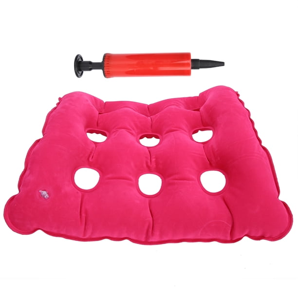 Cojín inflable antiescaras para silla para pacientes mayores postrados en cama con bomba rosa rojo