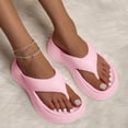 thumbnail image 2 of ibiyuan Flip Flops Women Wedge Thong Sandals for Women Non- Rubber Sole House Slippers Fashion Orthofeet Shoes for Women, 2 of 6