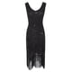 thumbnail image 1 of Vestido retro de lentejuelas, vestido con borlas y cuentas, vestido corto de banquete de alta gama, 1 of 6