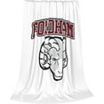 thumbnail image 2 of Fordham Rams Logo Blanket Large Luxury Fleece Soft Anti-Static Anti-Pilling Flannel Bed Blanket, 2 of 6