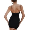 thumbnail image 4 of Mini vestido de encaje con tirantes para mujer Out Patchwork Dress Nituyy negro,Vestido halter, 4 of 5
