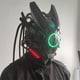 thumbnail image 1 of Fiudx Máscara Led Iluminada, Estilo Punk Artesanal, Visión Nítida, Ajuste Cómodo, Ideal para Festivales de Música, Talla Única Ajustable., 1 of 4