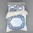 thumbnail image 1 of Ambesonne Vintage Bedding Set 4 Pcs, Floral Circle Illustration, Queen, Blue, 1 of 3