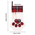 thumbnail image 3 of CuiLiyq Christmas Stockings, Hanging Cat Dog Stockings Christmas with Large Paw for Christmas Tree Decorations, Cute Pet Plaid Xmas Stockings for Dogs Cats (Red), 3 of 7