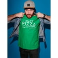 thumbnail image 2 of "I Hate Pizza. Just Kidding. Can You Imagine?" Quote Men Kelly Green T-Shirt, Male Medium, 2 of 4