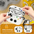 thumbnail image 3 of Case for AirPods 4 Generation Silicone Cover 3D Gamepad Skin Design with Cleaning Kit and Heart Carabiner Multicolor for Boy Girl, 3 of 7