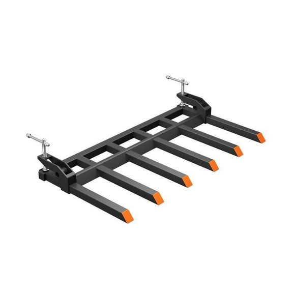 Clamp on Debris Forks Fits 60” Bucket,4000 lbs Heavy Duty Quick Attach Pallet Debris Fork for Tractor Loader Skid Steer, for Removing Limbs,Yard Waste and Debris