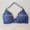 Blue and Gray, variant on Women Backless Spaghetti Strap Camisole Sports Bra, Seamless Pleated Light Support Cropped Yoga Workout Top with Pads, Solid Black Spring Active Wear