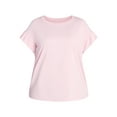 thumbnail image 5 of Terra & Sky Women's Plus Ruffle Short Sleeve Tee, Sizes 0X-5X, 5 of 5