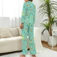 thumbnail image 3 of Top-kevin Womens Pajamas Set Hearts Leopard Lips Pattern Soft Long Sleeve Sleepwear Button Down Sets, 3 of 12