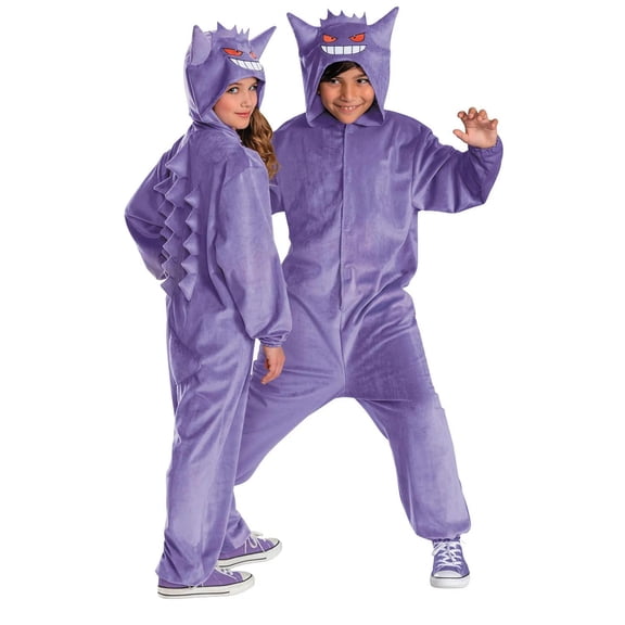 Pok'emon Kids' Gengar Deluxe Costume Jumpsuit - Light Purple Medium 7-8