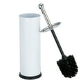 thumbnail image 6 of Bath Bliss Swirled Texture Toilet Brush & Holder in White, 6 of 10