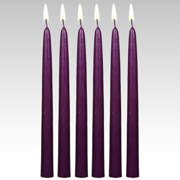 Black Halloween Decor Dripless Taper Candles 12 Inch Tall Wedding