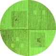 thumbnail image 1 of Ahgly Company Indoor Round Abstract Green Modern Area Rugs, 6' Round, 1 of 4