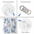 thumbnail image 5 of Blue Coastal Waterproof Fabric Shower Curtain,Summer Nautical Ocean Beach Coral Fish Waterproof Fabric Shower Curtain for Bathroom Curtains Bathtubs Hotel Shower Curtains with 12 Hooks Standard 60x72, 5 of 8