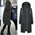 thumbnail image 1 of Sweat à Capuche Chaud à Fermeture Éclair pour Femmes, Veste Longue, Veste d'Extérieur, Veste à Capuche Zippée pour Femmes, Vestes Léopard pour Femmes, Gilets pour Femmes, Coupe-Vent Long, 1 of 2