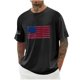 thumbnail image 5 of Camisas de Manga Larga para Hombres Imprimir Casual Cuello Redondo Blusa de Manga Corta, Camisas de Lino para Hombres, 5 of 7