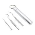 thumbnail image 2 of Juego de Palillos de dientes portátiles jinwen acero inoxidable 3 uds, 2 of 8