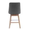 thumbnail image 6 of Costaelm Amélie 26" Upholstered Swivel Counter Height Bar Stool, Gray, 6 of 11