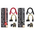 thumbnail image 3 of Kuymtek VER009S-Plus PCIE Riser 1X a 16X Cable USB3.0 Conector SATA de 6 pines (Rojo), 3 of 7