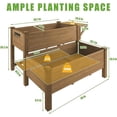 thumbnail image 2 of Gowoodhut Outdoor 2-Tier Wood Raised Garden Bed, Firwood Planter Box for Vegetables, Herbs, and Flowers. Easy to Assemble., 2 of 5