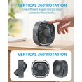 thumbnail image 3 of Table Fan USB Small Fan Cooling Desktop Desk Fan, Mini Silent Fan for Bedside Bedroom Office Car Home Accessories, 3 Speeds Strong Airflow Plug-in Fan, 3 of 5