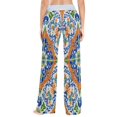 thumbnail image 4 of Large Women's Comfy Casual Pajama Pants Stretch Fabric Suitable for Yoga Pants Hippie Pants，The Best Holiday Gifts for Women Blue Green and Orange, 4 of 7