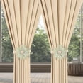 thumbnail image 3 of ABCISI Curtain Ties, Lotus Flower Curtain tiebacks holdbacks Holder for Curtain Decoration in Summer for Bedroom Decorations (Green), 3 of 6