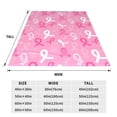 thumbnail image 3 of Honeii Breast Cancer Awareness (3) Print Fleece Blanket - Throw Blanket for Bed, Sofa, Couch, Camping, and Travel , Microplush Ultra Soft Warm Blanket-80"x60", 3 of 7