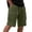 Army Green, variant on Mens Cargo Shorts Relaxed Fit Camo Shorts Below the Knee Elastic Waist Shorts Outdoor Big and Tall Running Shorts with Zipper Pocket Black 3XL