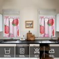 thumbnail image 4 of Kitchen Curtains 36 Inch Short - 3 Panel Set Strawberry Print, Rod Pocket Window Curtains 100% Polyester, Cute Fruit Valance for Farmhouse, Cafe, Living Room, Bedroom, Easy Wash, 4 of 6