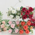 thumbnail image 4 of POINTERTECK Simulation Fake Flower Bouquet Venus Rose Lifelike Maintenance-Free Home Decor Realistic Artificial Rose, 4 of 10