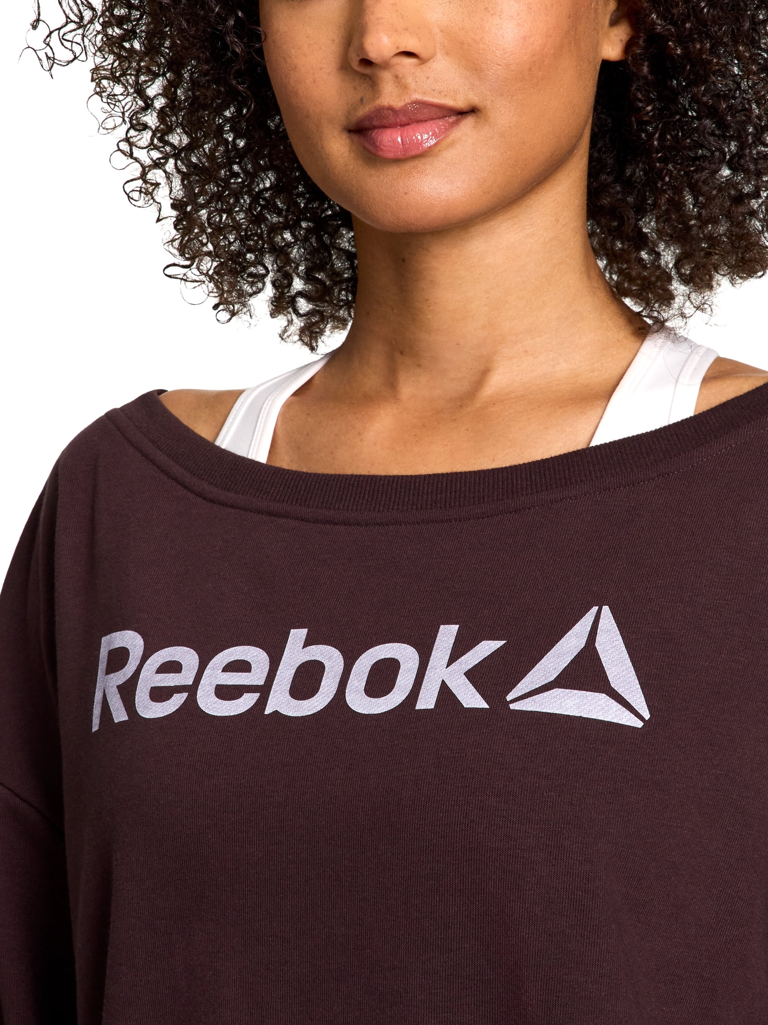 Reebok Women's Studio Off the Shoulder Sweatshirt, Sizes XS-XXXL