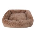 thumbnail image 1 of Lit pour Animaux en Peluche Rectangulaire Lit Apaisant pour Chiens Chats Niche Coussin de Caisse Lavable, 1 of 9