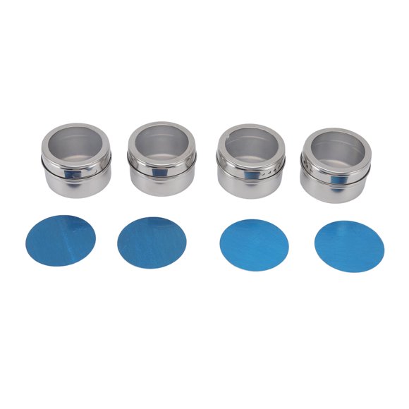 Magnetic Spice Containers, 4 Pieces Magnetic Spice Jars For Seasoning