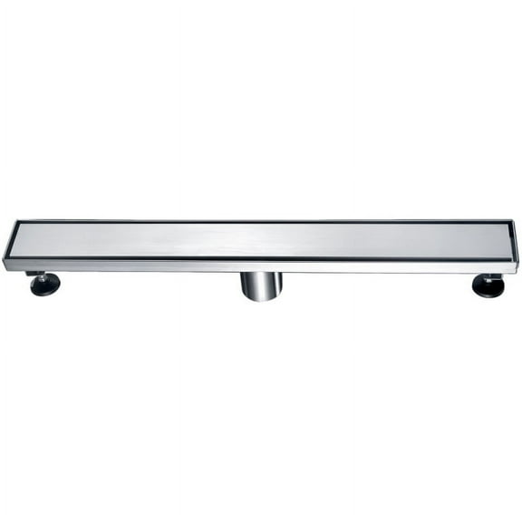 Dawn LVA240304 Volga River Series Linear 24" Shower Drain, Polished Satin